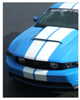 2010-12 Mustang Lemans - Tapered Racing Stripes - Convertible - High Wing - Hood Scoop